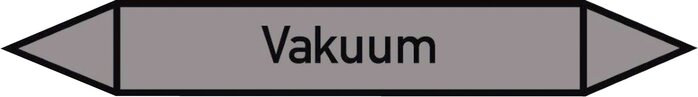 Exemplarische Darstellung: Rohrleitungskennzeichnung (Doppelpfeil), Vakuum